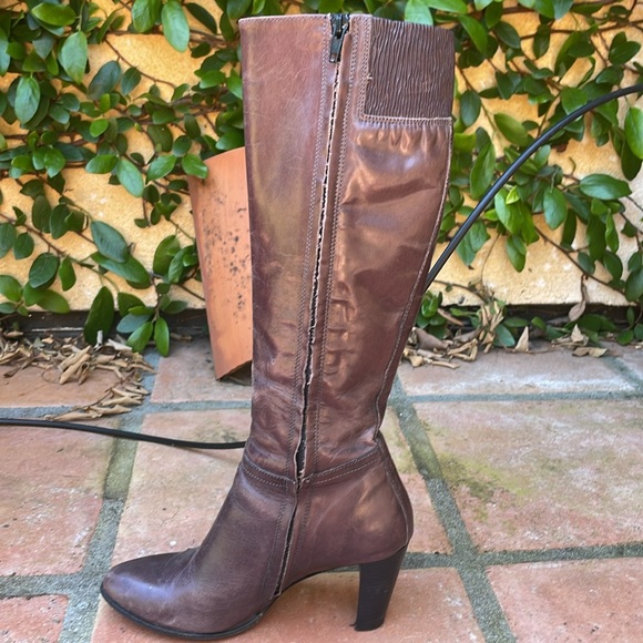 Purple leather, high heel boots size 36 made in Italy - Picture 8 of 9